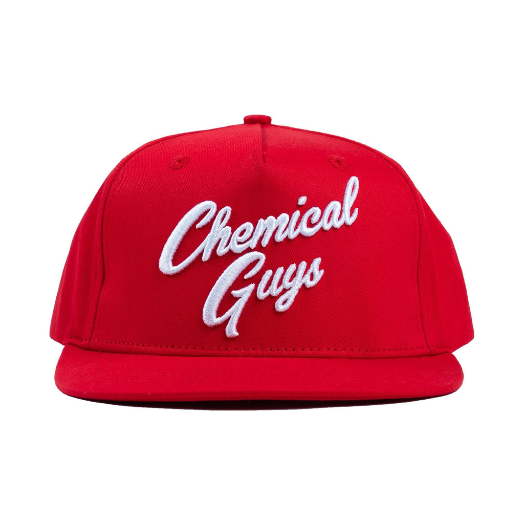 Snap-It-Back Red Script Hat