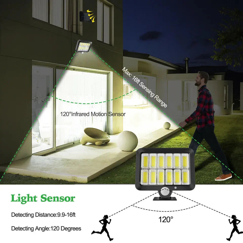 1200000lm LED Solar Street Light Security Flood Lamp Motion Sensor Outdoor Wall