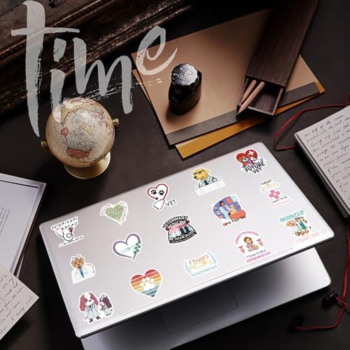 156Pcs Veterinary Stickers, Vet Stickers, Cute Veterinarian Stickers, Veterinary Gifts, Vinyl Waterproof Stickers for Water Bottle Skateboard Luggage Laptop Computer Phone