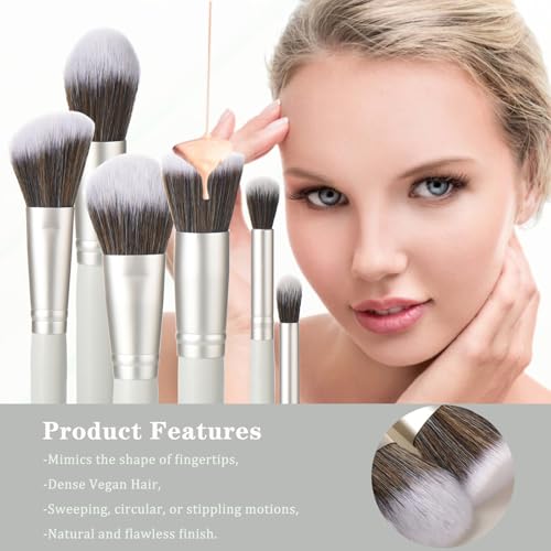 10Pcs Makeup Brushes Wooden Professional Makeup Brush Set And Sponges Set With Gift Box Soft Synthetic Fiber For Liquid Foundation Powder Blusher Cream Eye Shadow make up brushes for girls