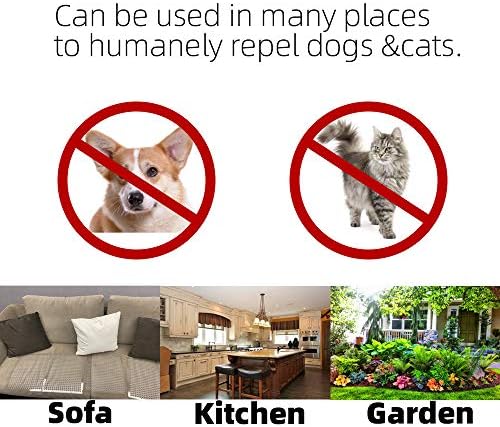 12 Pack Cat Repellent Outdoor/Indoor Scat Mat for Cats&Dogs, Keep Away Pest Plastic Mats with Spikes,16 x 13 Inches