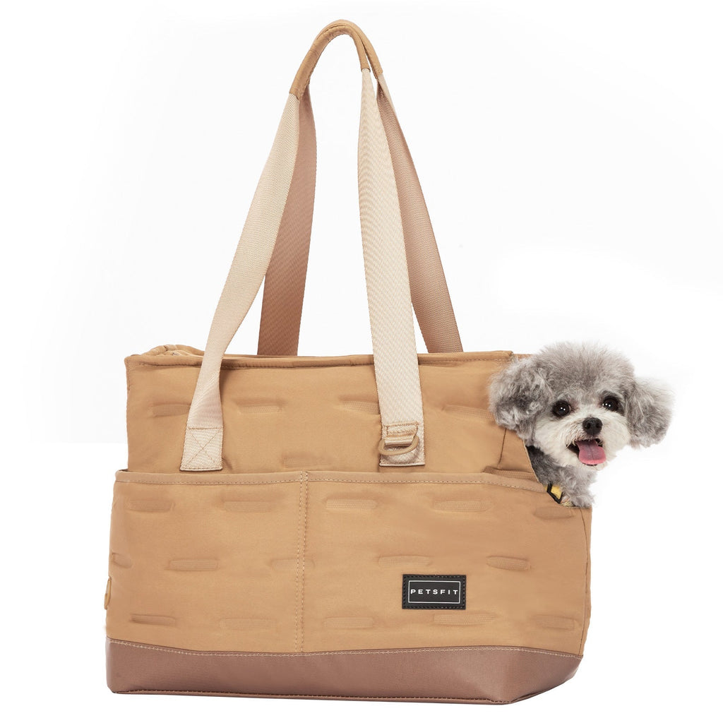 PETSFIT Small Dog Purse Carrier Tote with Adjustable Safety Leashs