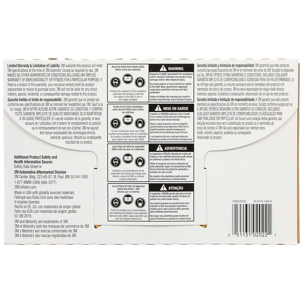 3M Wetordry Sandpaper, 02022 - 1200 grit, 5.5" x 9" (50 sheets)