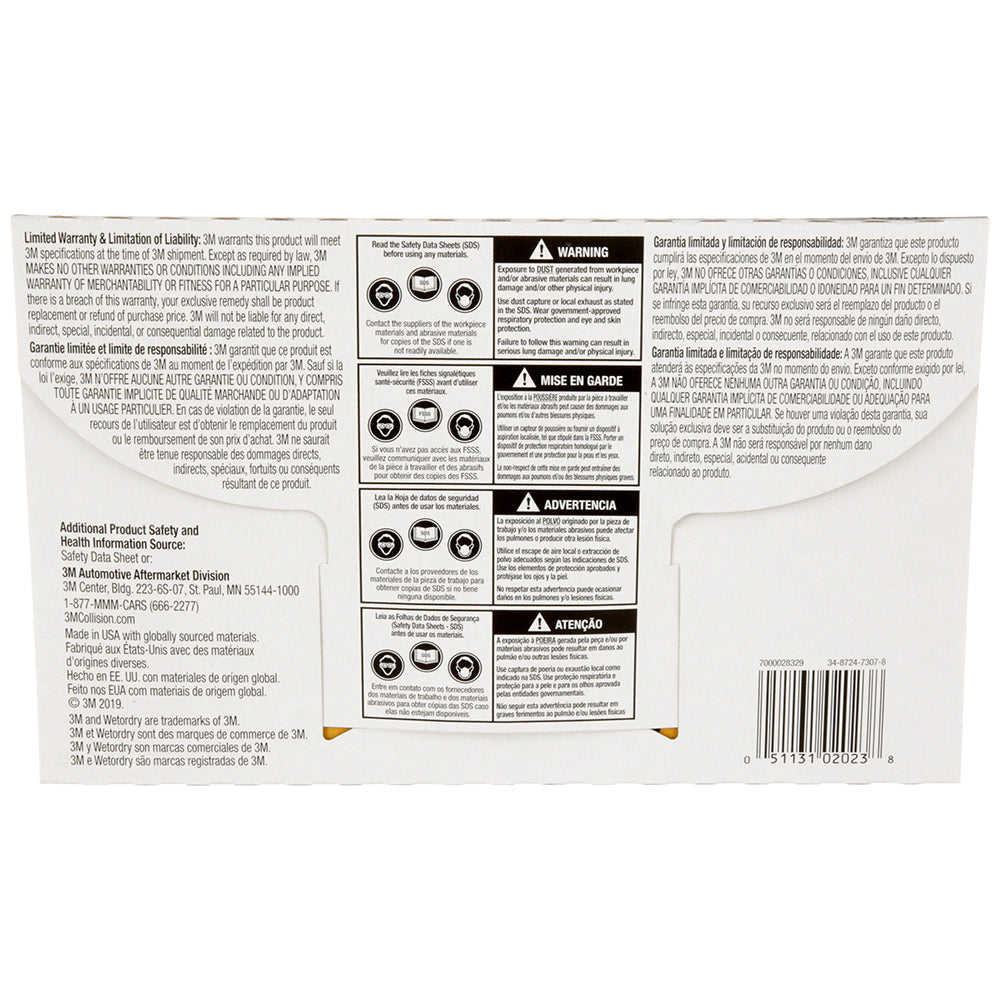 3M Wetordry Sandpaper, 02023 - 1500 grit, 5.5" x 9" (50 sheets)