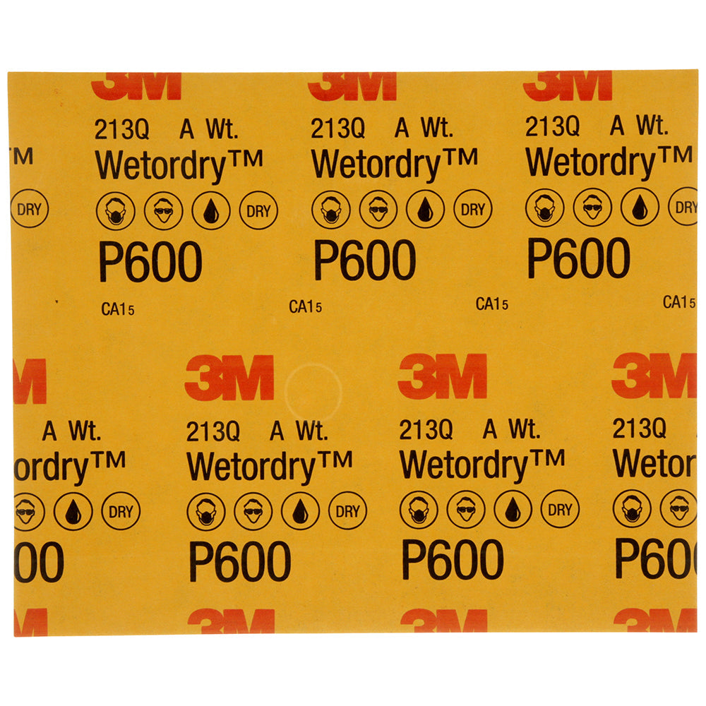 3M Wetordry Sandpaper, 02036 - 600 grit, 9" x 11" (50 sheets)