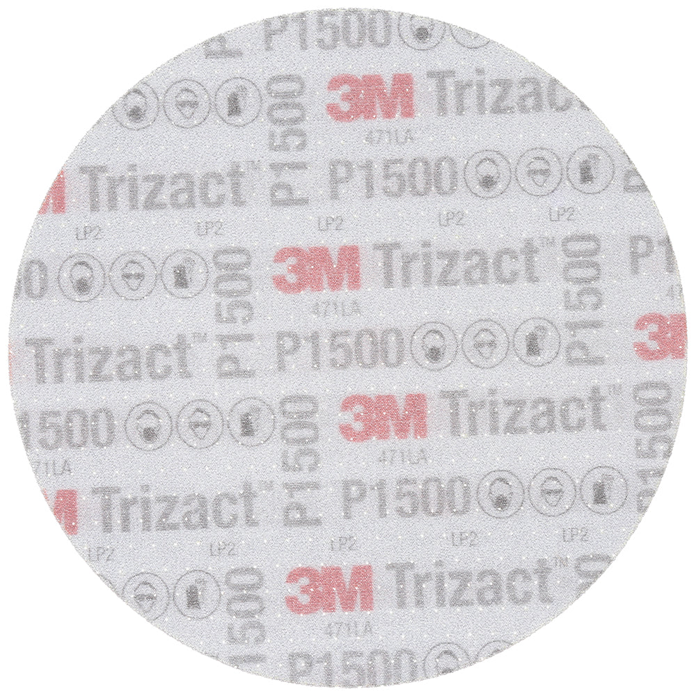 3M Trizact Hookit Clear Coat Sanding Discs, 02088 - 1500 grit, 6" (box of 25)