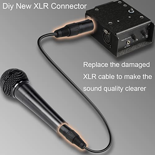 10PCS 3 Pin XLR Solder Connector, 5 Male and 5 Female XLR Mic Snake Plug, Microphone Audio Socket for High Conductivity and Ultra-Low Noise