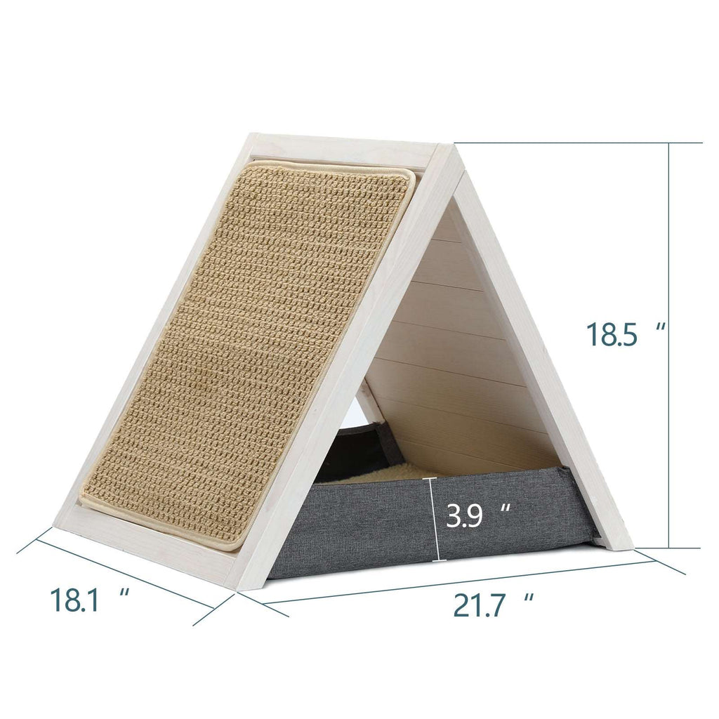 PETSFIT Cat Scratcher House  Wood Cats House as Cave and Bed