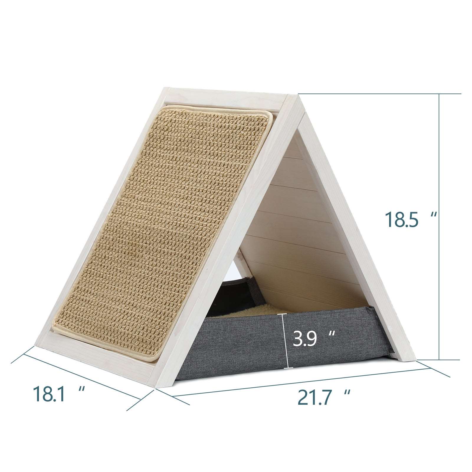 PETSFIT Cat Scratcher House  Wood Cats House as Cave and Bed