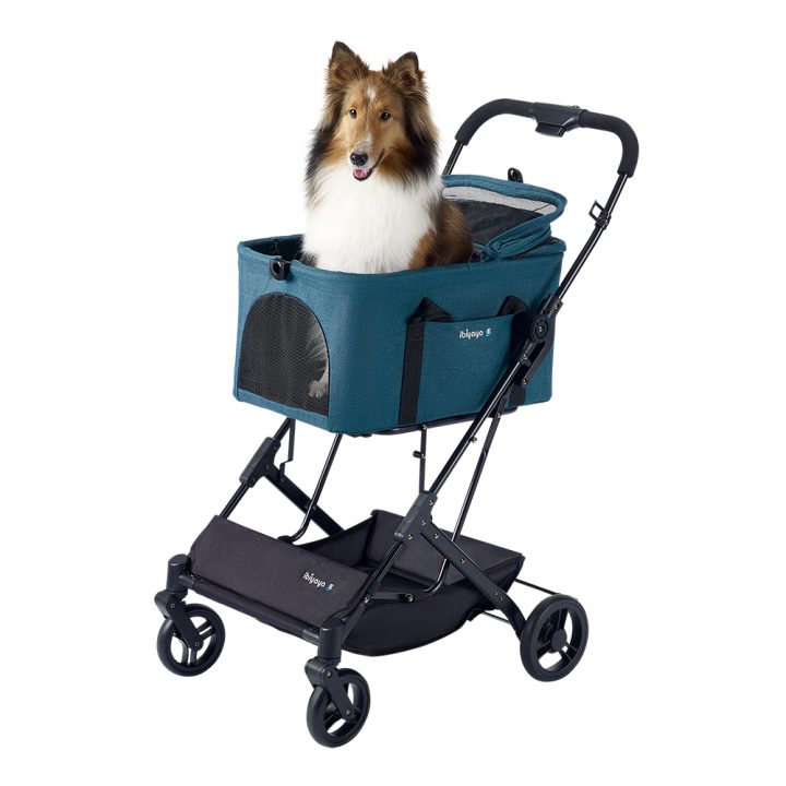 ibiyaya® Essential – Travois Tri-fold Pet Travel System XL, Pet Stroller with Detachable Carrier