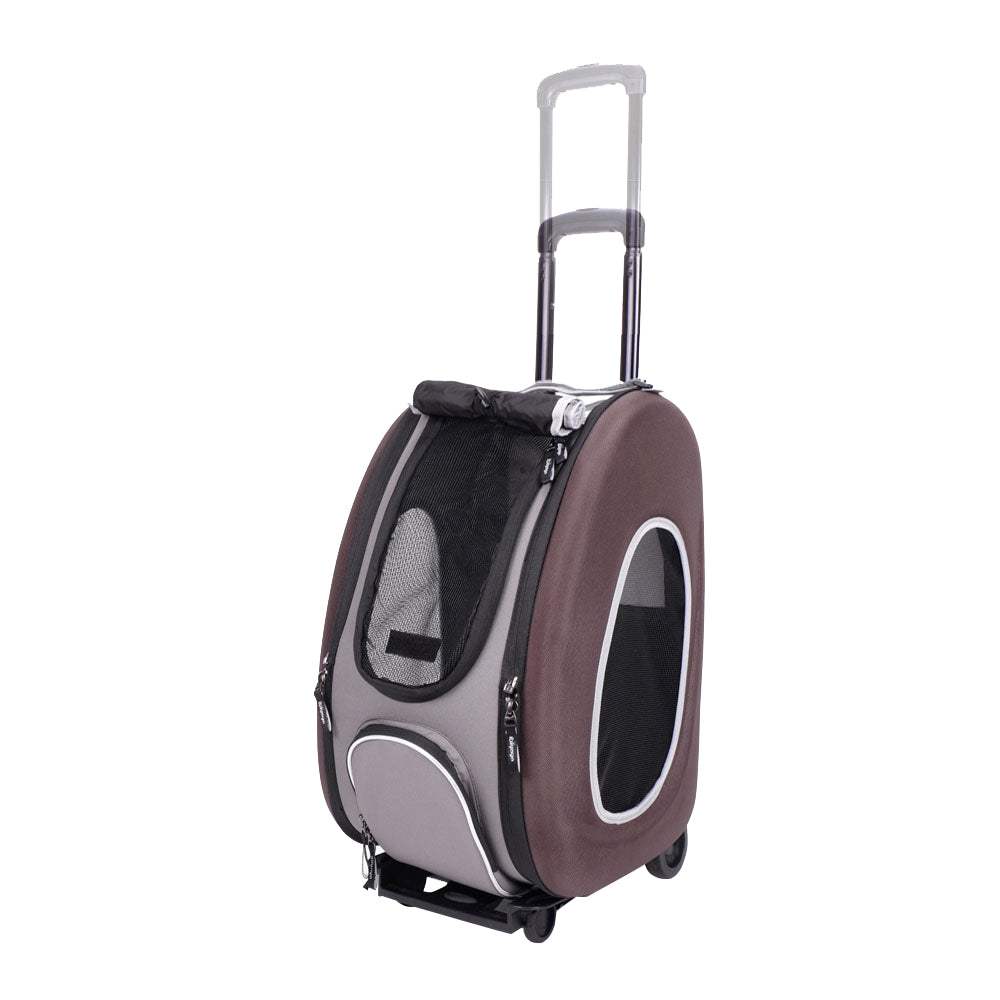 Ibiyaya 5-in-1 EVA Pet Carrier-Stroller, Dog-Cat Sling Bag, Small Backpack with Wheels, Car Seat Booster Combo