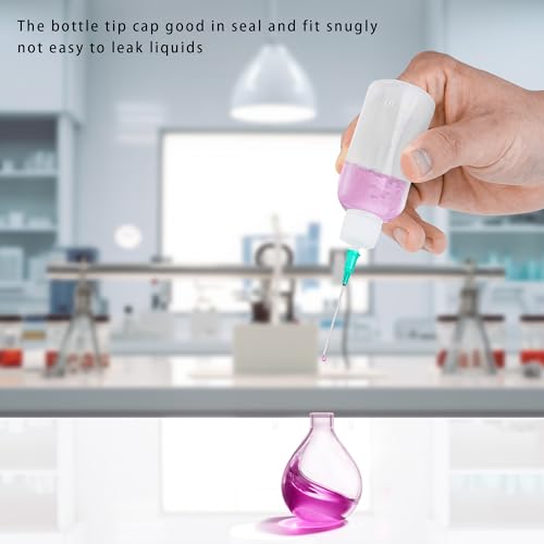 100ml Glue Bottles, Precision Tip Applicator Bottle, Needle Tip Squeeze Bottle, 18G 20G 25G Blunt Needle Set Bottle with Sealing Cap