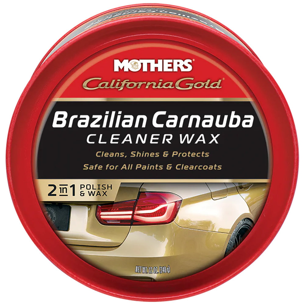 Mothers California Gold Brazilian Carnauba Cleaner Wax, 05500 - 12 oz. paste