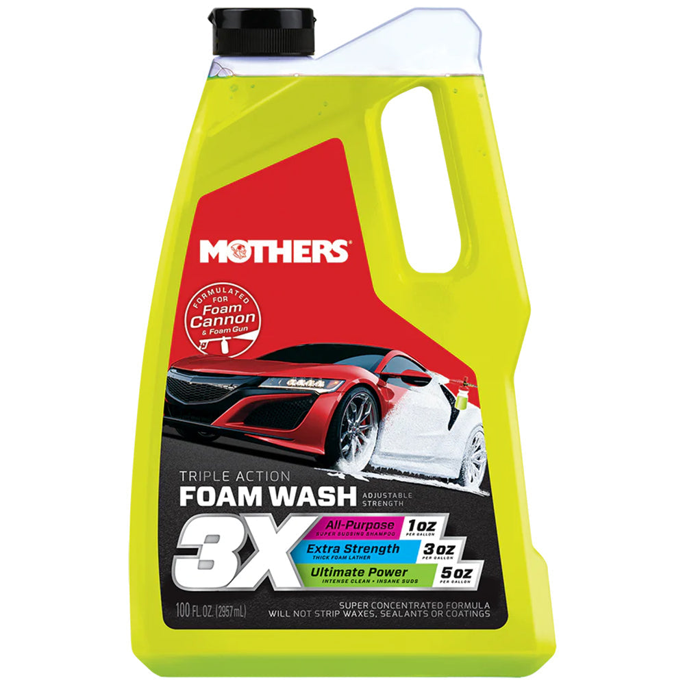 Mothers Triple Action Foam Wash, 05610 - 100 oz.