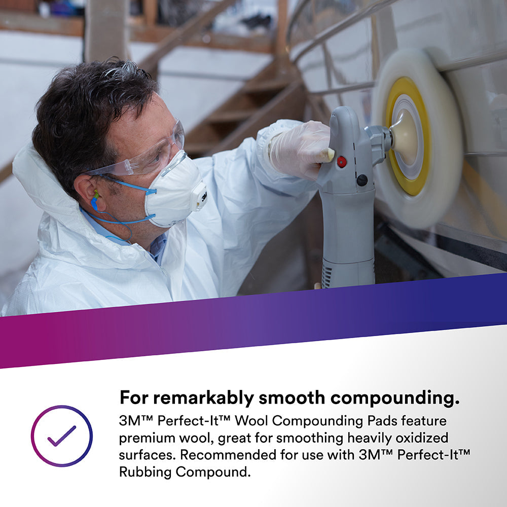 3M Perfect-It Wool Compounding Pad, 05719 - 9"