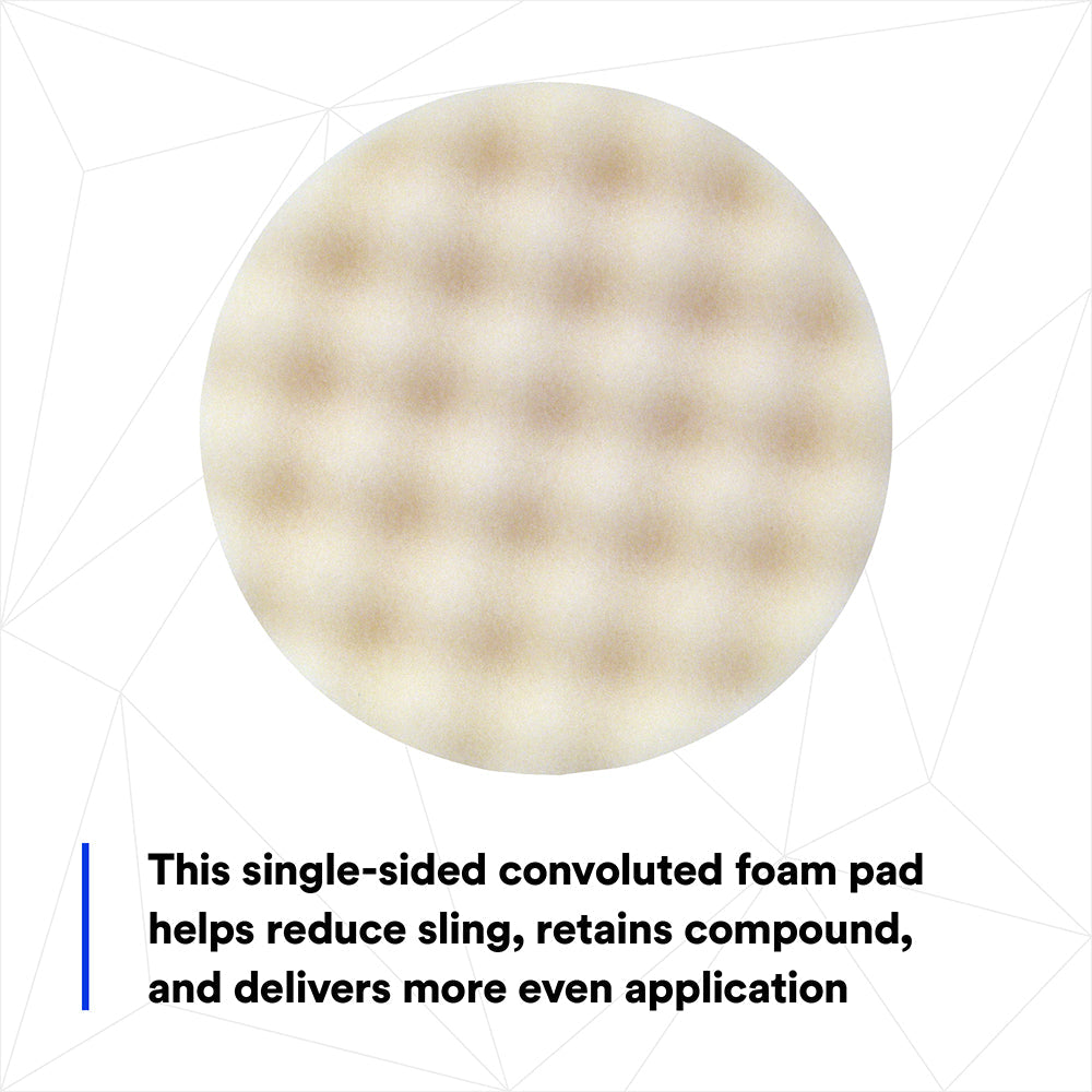 3M Perfect-It Foam Compounding Pad, 05723 - 8", White (2 pack)