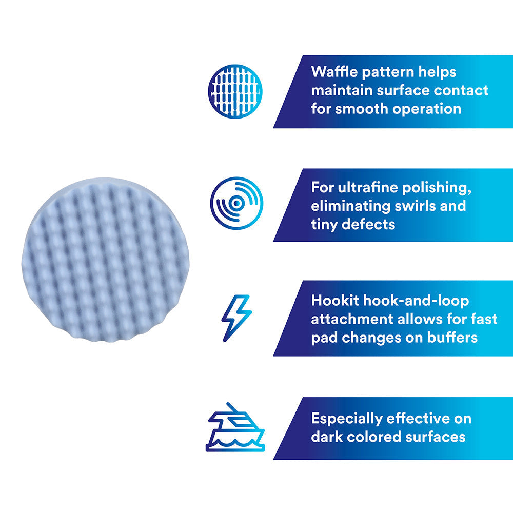 3M Perfect-It Foam Ultrafine Polishing Pad, 05733 - 8", Blue