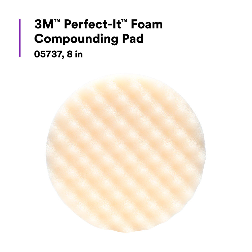3M Perfect-It Foam Compounding Pad, 05737 - 8", White