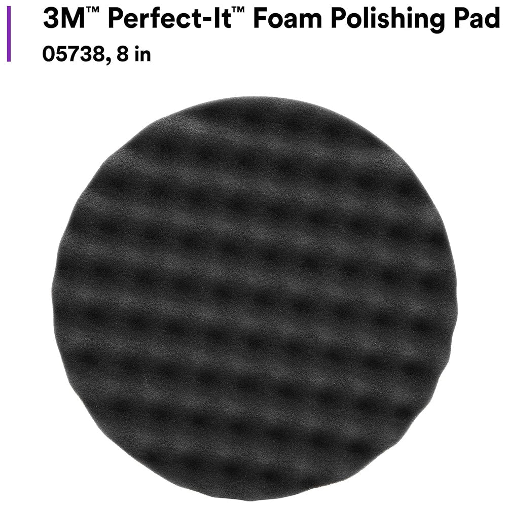 3M Perfect-It Foam Polishing Pad, 05738 - 8", Black