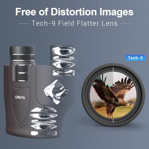 12x25 Ultra HD Binoculars for Adults with Phone Adapter and Flexible Tripod, Edge-to-Edge Sharpness Binoculars with Wide Angle Field of View, Smart Focus Compact Binoculars for Bird Watching -Grey