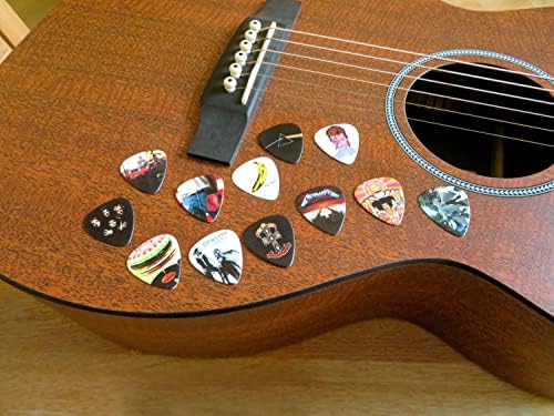12 x Classic Albums Guitar Pick Set. Guitar Plectrums For Every Guitarist. Double Sided Printing. Picks Sized 0.46, 0.71, 0.81, 0.88, 0.96 And 1.2 mm Included (Set 1)
