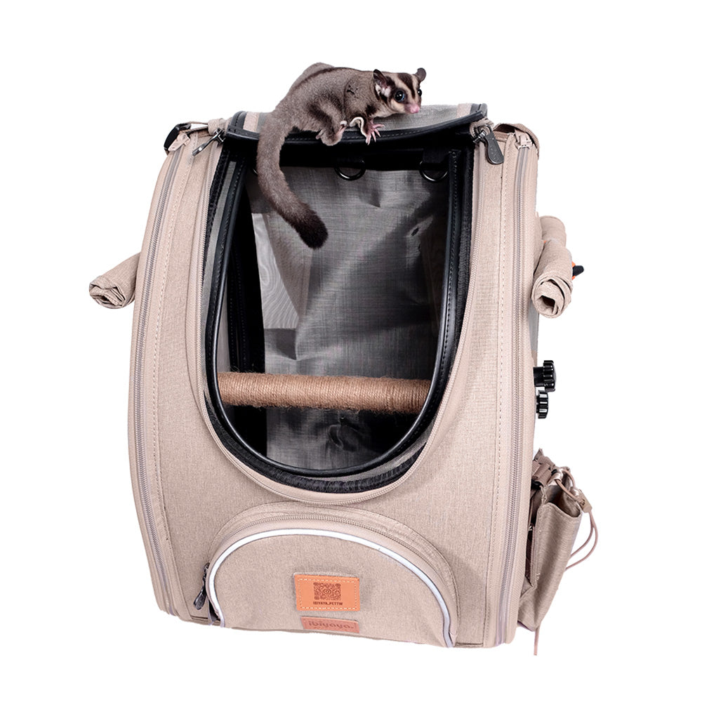Ibiyaya BirdTricks TrackPack for Birds, Patented Bird Carrier Backpack with Perch, Airline Approved