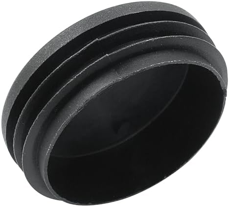 12 Pack 3 Inch (76mm) Round Plastic Hole Plugs, Black Pipe Tubing End Cap for Round Metal Tube