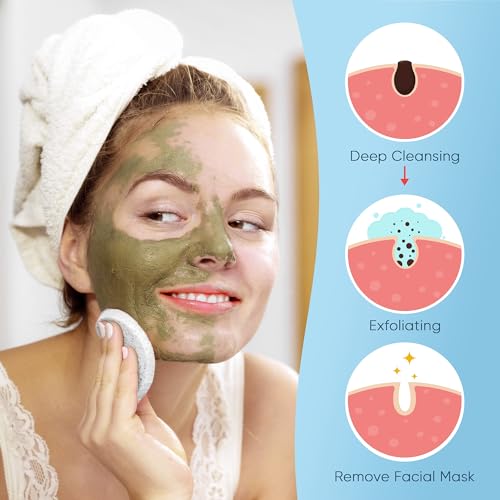 100PCS Compressed Facial Sponges, Cleansing, for Personal Spa Esthetician Use, White