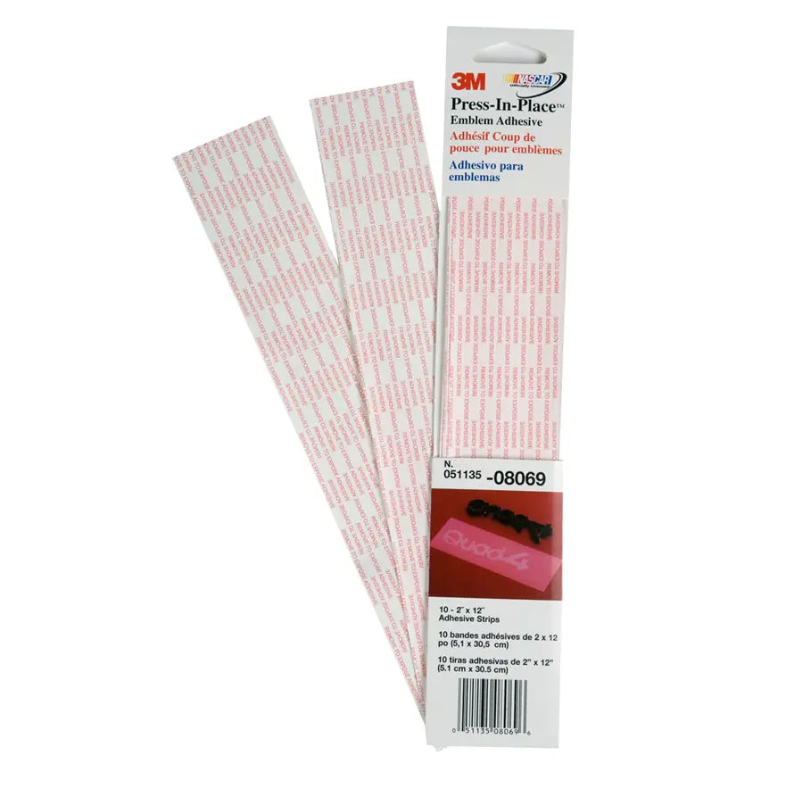3M Press-In-Place Emblem Adhesive, 08069 - 2" x 12" (10 pack)