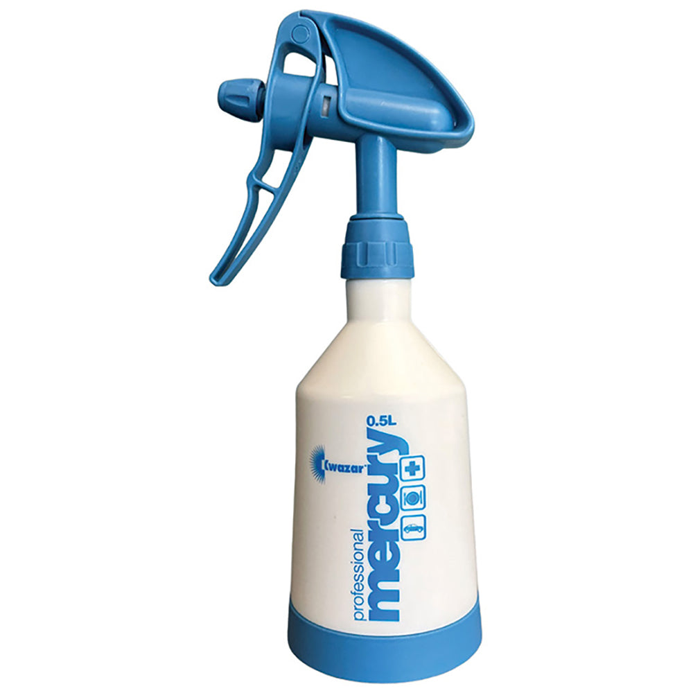 Kwazar Mercury Pro+ Spray Bottle, Dual Action Trigger - 0.5 Liter, Blue