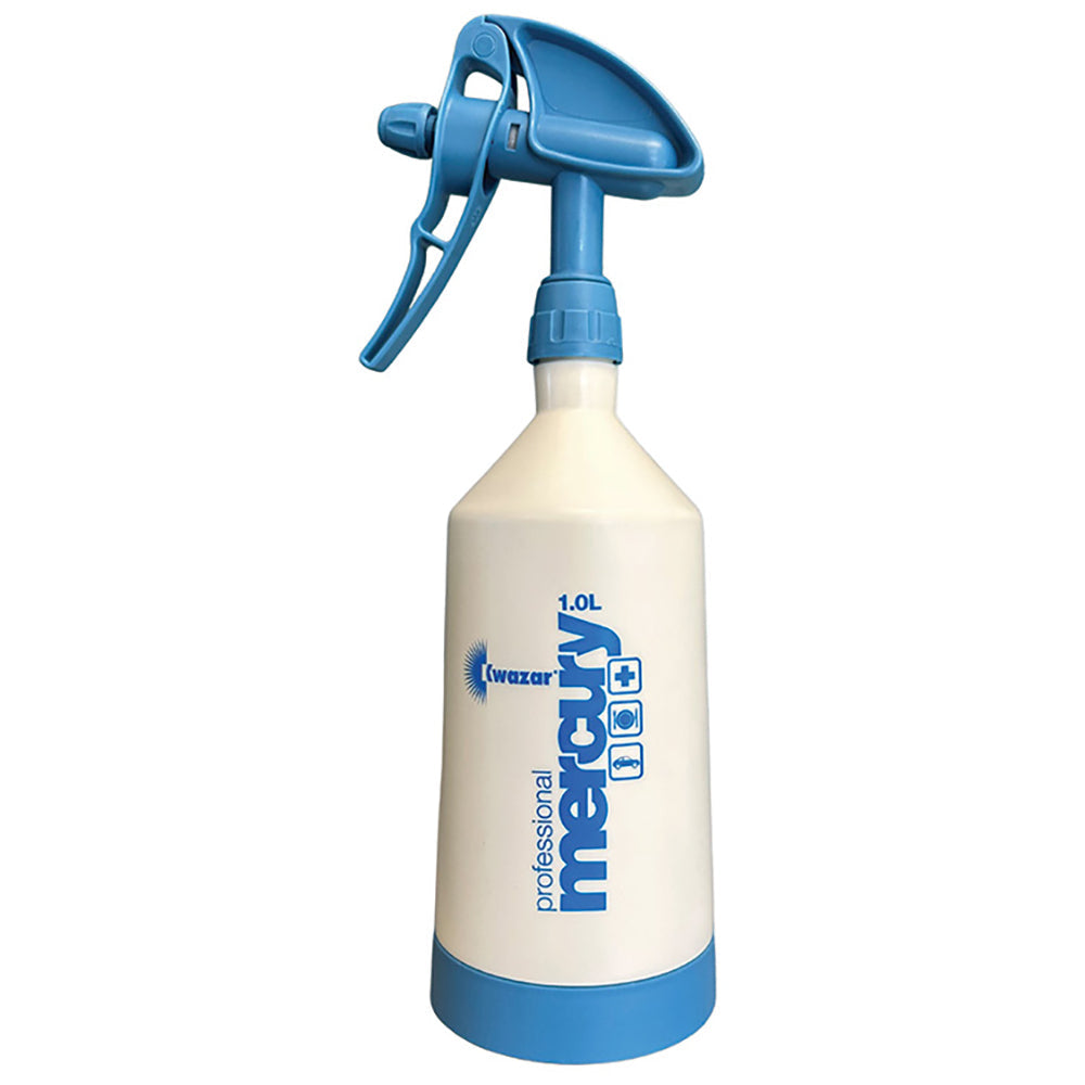 Kwazar Mercury Pro+ Spray Bottle, Dual Action Trigger - 1.0 Liter, Blue