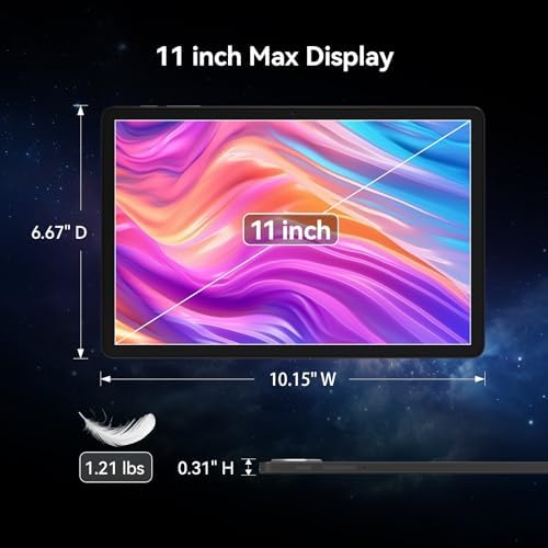 11 inch Tablet, 2025 Latest Android 14 Tablet with 16GB RAM 128GB ROM 1TB Expandable Octa-Core, 5G WiFi & Dual 4G Cellular, 2 in 1 Tablets with Keyboard Incell Large Screen,7000mAh Battery,Dual Camera