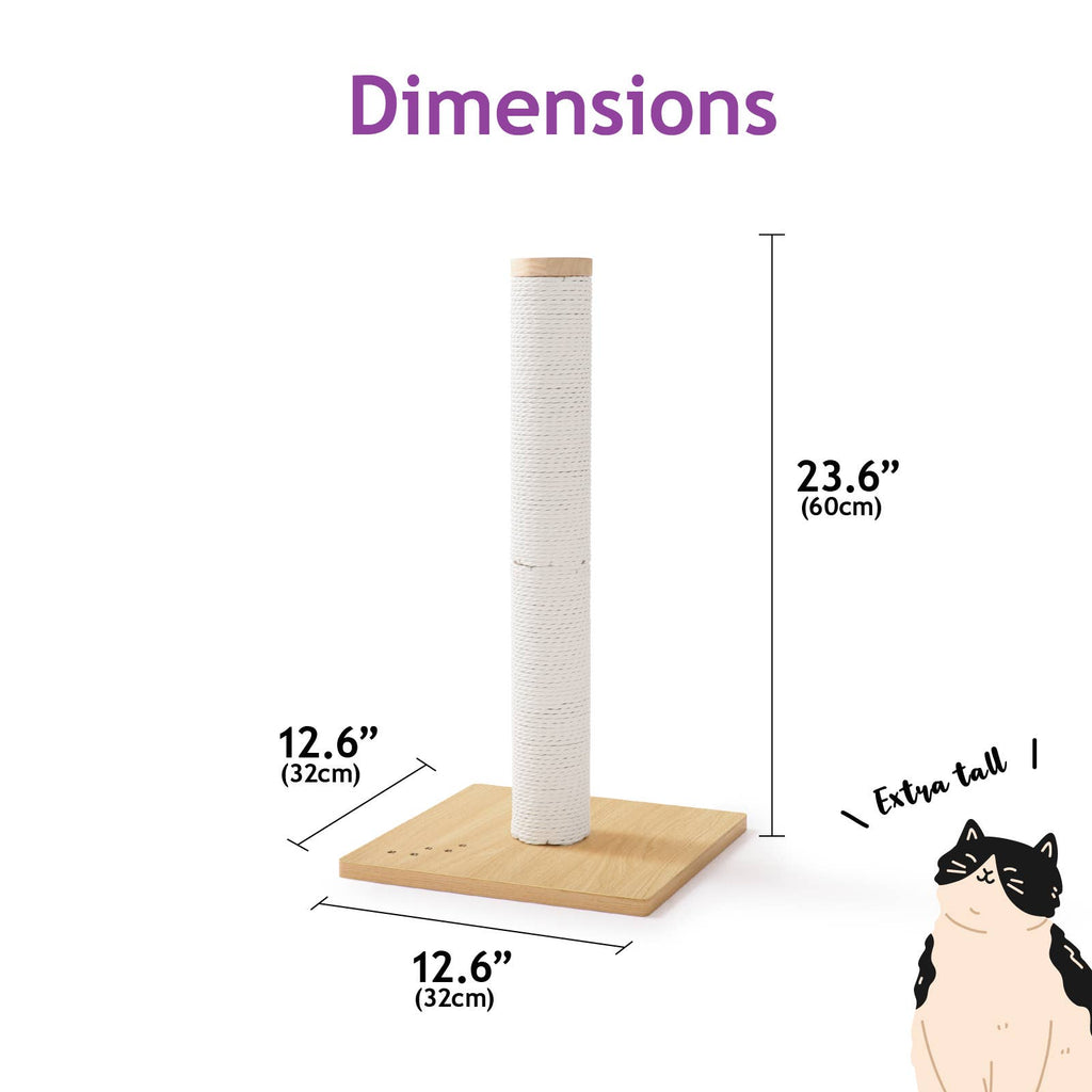 Necoichi Premium Comfort Cat Scratching Post – Sturdy, Stylish, Replaceable Pad