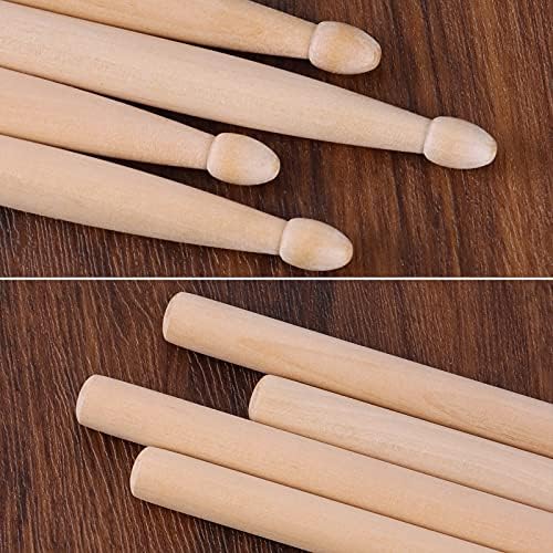 12 Pairs Drum sticks 7A Classic Maple Wood Drumsticks Wood Tip Drumstick for Adults Kids and Beginners