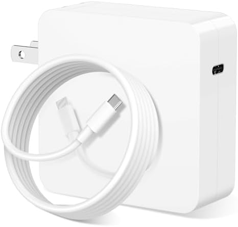 100W USB C Charger GaN Compact Wall Fast Charger for MacBook Pro/Air, ThinkPad, Dell XPS, Samsung Galaxy S23/S22, Google Pixelbook, iPad Pro, iPhone 15 Pro 5A Type C Laptop Power Adapter