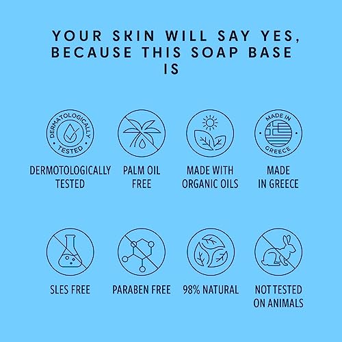 10Lb Goat Milk Soap Base - SLS/SLES Free, No Palm Oil, Organic - Melt and Pour Goats Milk Soap Making Supplies - All Natural, Gentle on Skin, Moisturizing, Perfect for DIY Projects