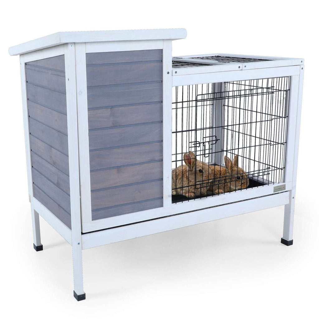 PETSFIT Best Guinea Pig Cage Rabbit Hutch with Pull Out Tray