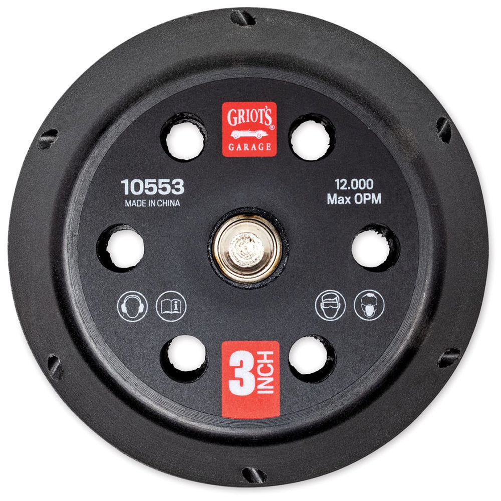 Griot's Garage Vented Orbital Backing Plate - 3"