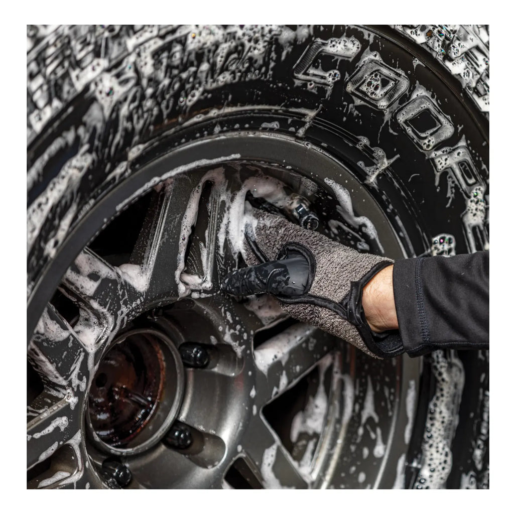 Griot's Garage Microfiber Wheel Wash Mitts - Set of 2 (Gray)