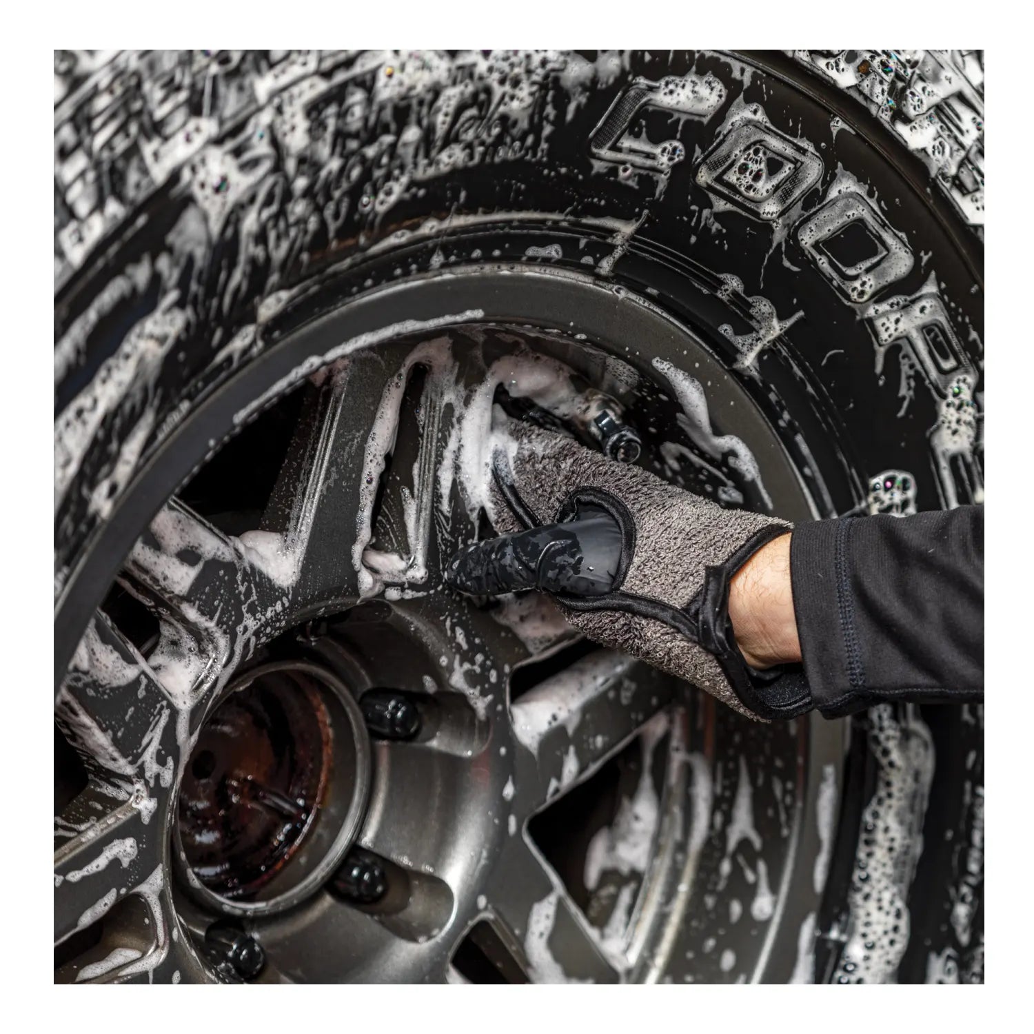Griot's Garage Microfiber Wheel Wash Mitts - Set of 2 (Gray)