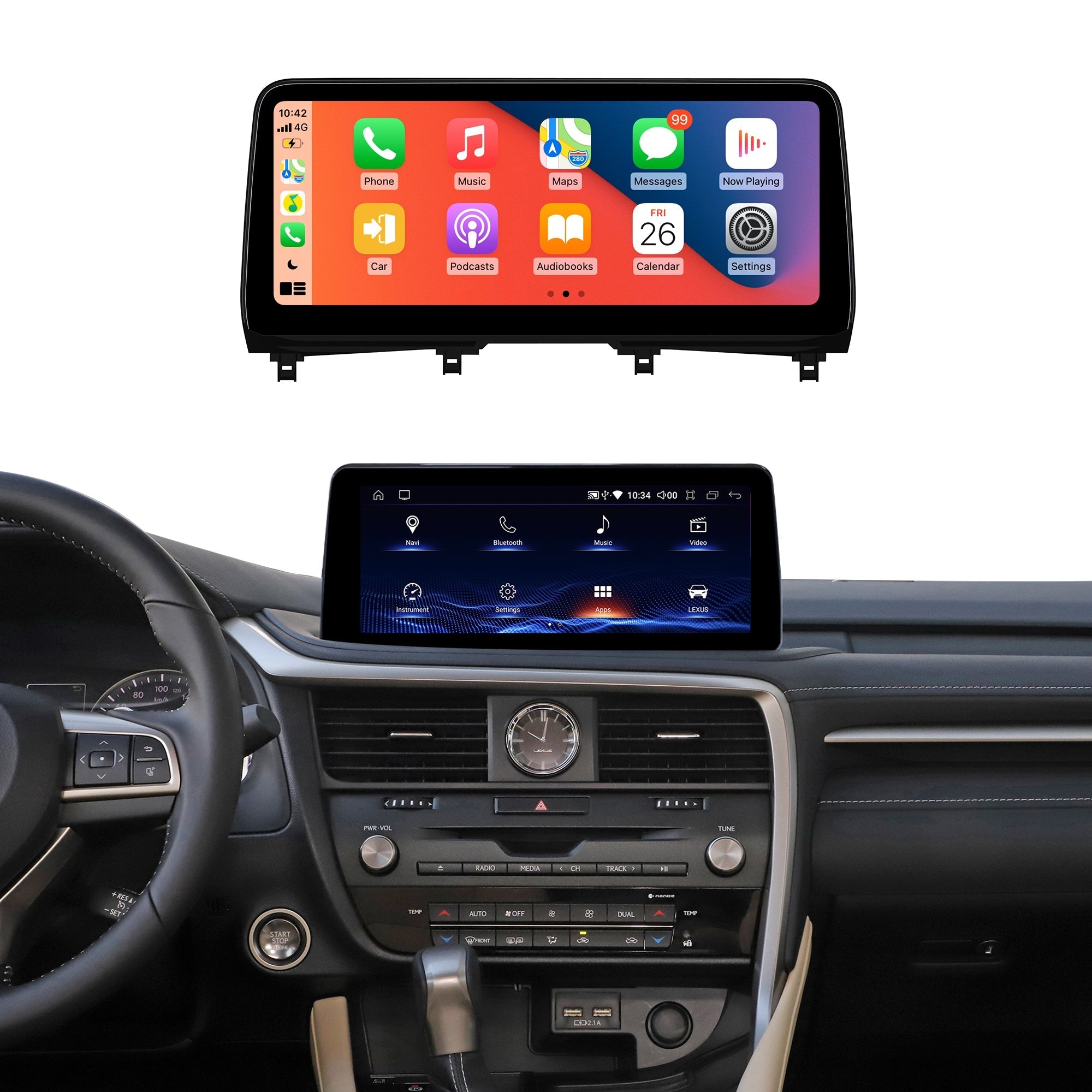 12.3"RX 2020-2022 Lexus Android Screen | Wireless Carplay | Android Auto 1920*720 touch screen