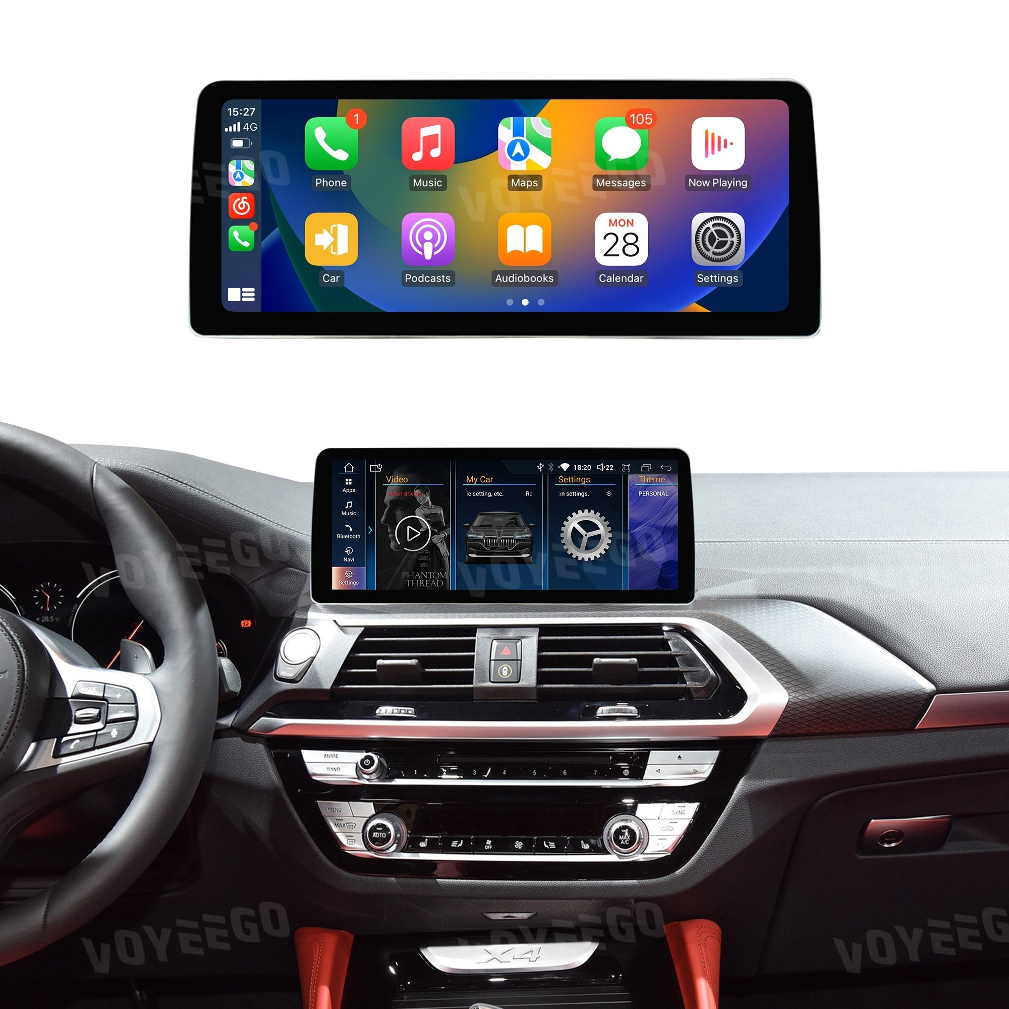 12.3'' X3/X4 G01 G02 2018-2021 BMW Android Auto Screen |  Wireless Carplay | 8+64GB