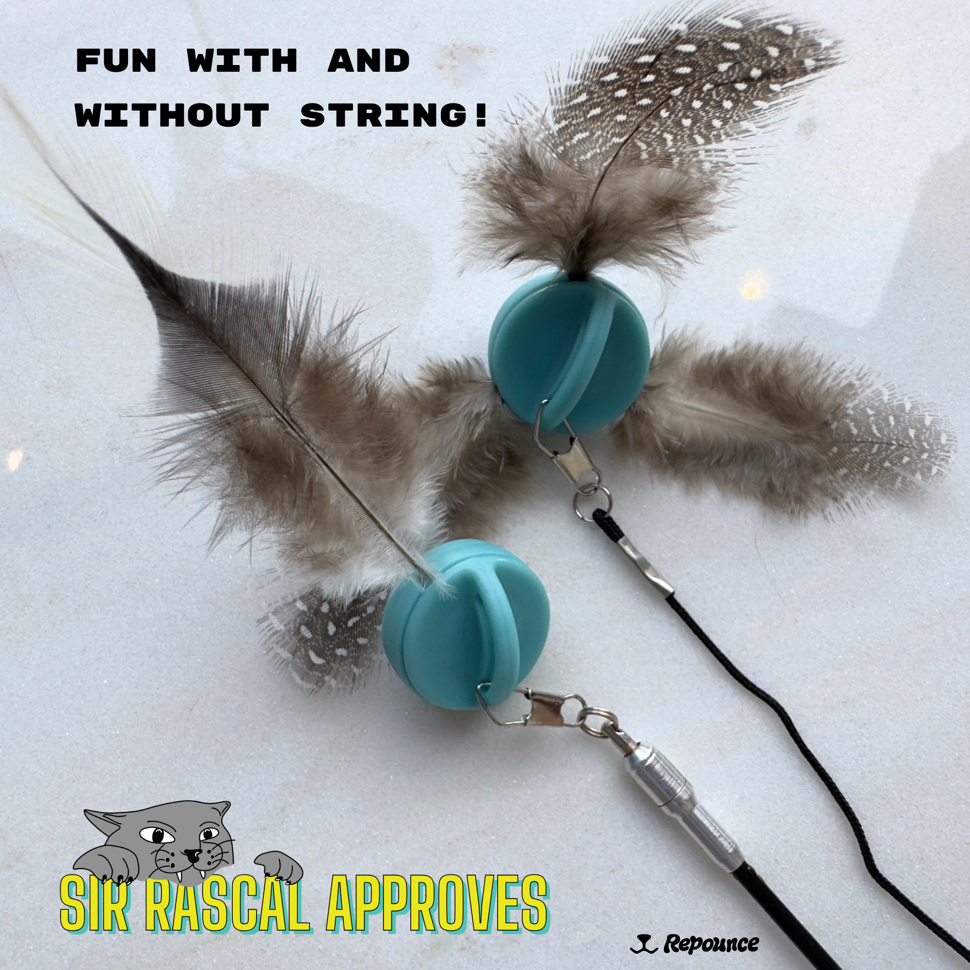 Repounce Forever Prey™ - World's First Refillable Feather Toy