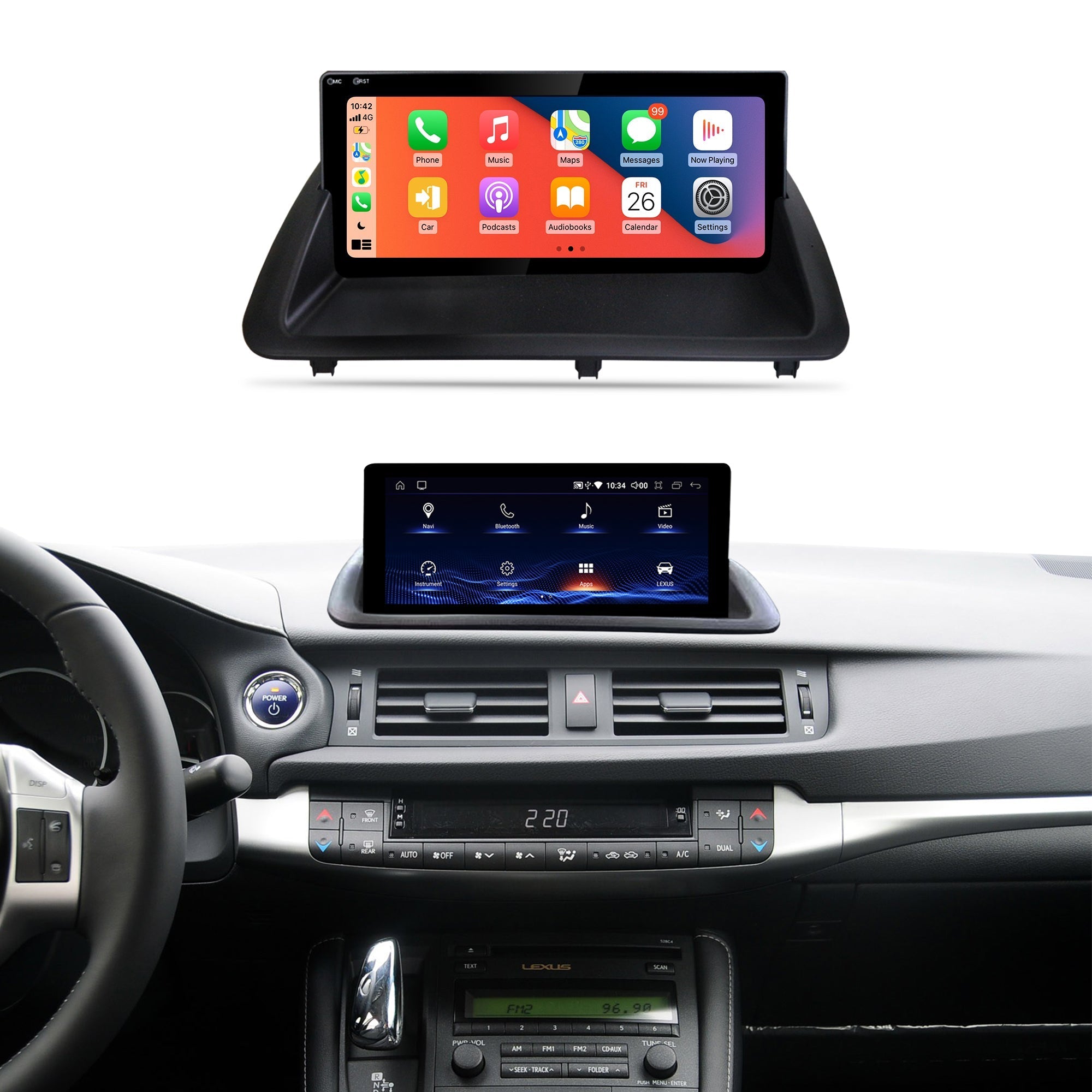 10.25" CT200h 2011-2019 Lexus Android Screen | Wireless Carplay | 8+64GB