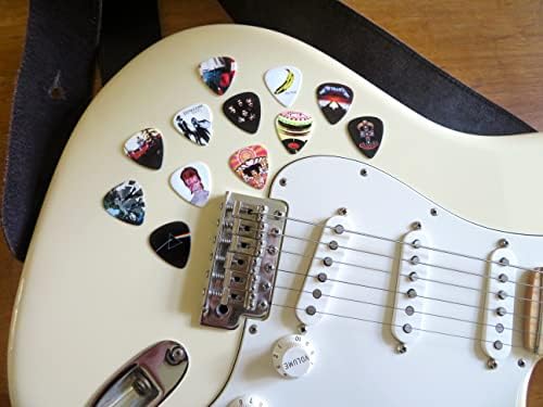 12 x Classic Albums Guitar Pick Set. Guitar Plectrums For Every Guitarist. Double Sided Printing. Picks Sized 0.46, 0.71, 0.81, 0.88, 0.96 And 1.2 mm Included (Set 1)