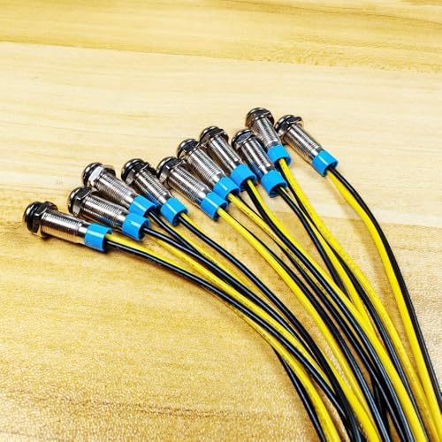 10pcs 6mm LED Metal Indicator Light 110V-220VAC Waterproof Signal Lamp (Blue)