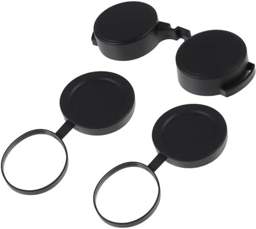 10x42 Optics Binocular Caps,Eyepiece Cover Binoculars,Objective Lens Cap Binoculars,Objective Lens Caps Rubber Waterproof Binoculars Protective Covers