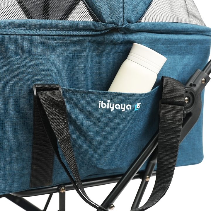 ibiyaya® Essential – Travois Tri-fold Pet Travel System XL, Pet Stroller with Detachable Carrier