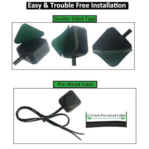 12V 24V Mini02 Momentary Push Button Switch - 11.5 Inch Cable, Surface Mount, DIY Installation