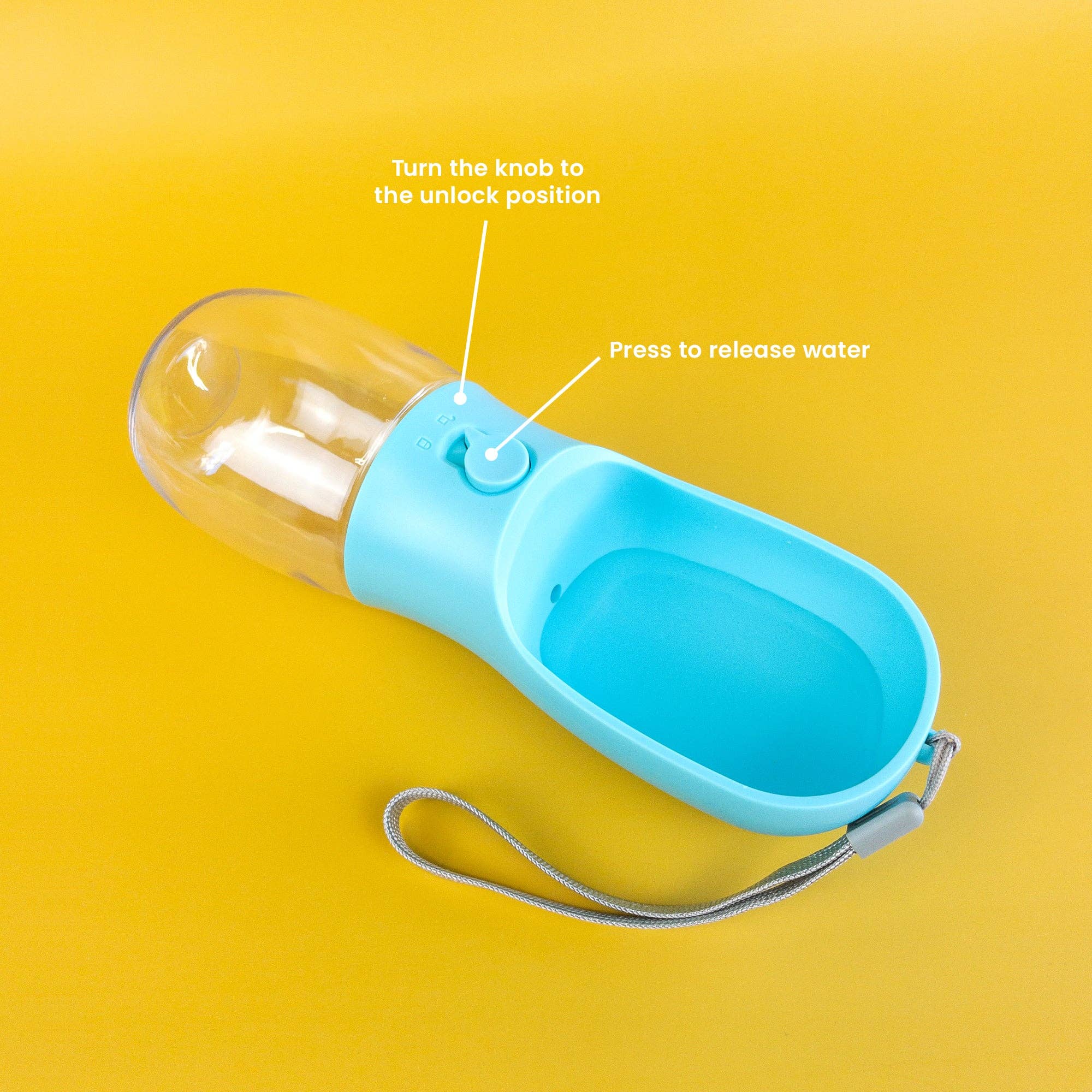 Green Waves Pet Water Bottle